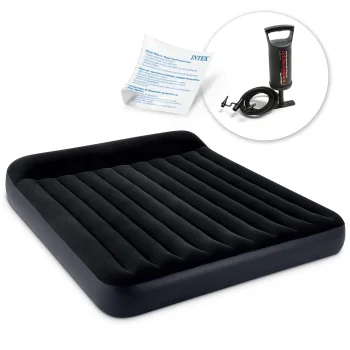 Intex Queen Air Mattress with Piston Pump 203x183x25 cm Inflatable Bed 64144