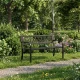 MultiGarden sodo suolas su dekoratyviu atlošu, 120x50 cm, juodas