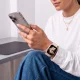 Tech-Protect Silicone dirželis laikrodžiui Apple Watch 44 / 45 / 46 / 49 mm, Beige / Starlight