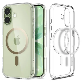 Dėklas Spigen Ultra Hybrid Mag, skirtas iPhone 17, skaidrus / auksinis