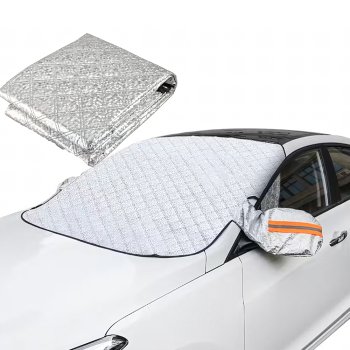 LTC Windshield Snow Cover for Ice and Frost with Mirror Pockets 235cm, silver