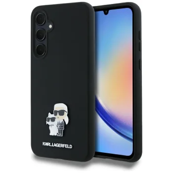 Karl Lagerfeld Silicone dėklas Samsung Galaxy A35, juodas