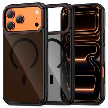 Tech-Protect MagHybrid MagSafe dėklas iPhone 17 Pro - juodas/raudonas