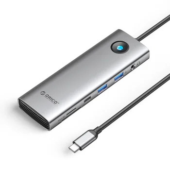 Orico PW11 9in1 USB-C Docking Station PD 100W HDMI 4K 60Hz RJ45 2.5G Gray