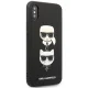 Karl Lagerfeld Saffiano Karl&Choupette dėklas skirtas iPhone XS Max, juodas