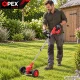Akumuliatorinis žolės trimeris OPEX TOOLS OPX28025, 21V, 2x 1.5 Ah, su ratukais, raudonas / juodas