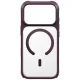 Uniq Veren MagClick Charging dėklas telefonui iPhone 18 Pro / 17 Pro, bordo