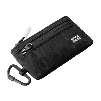 Rockbros 3099004901 kelioninė piniginė su karabinu, Juoda