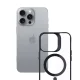 3mk Satin Armor MagCase dėklas iPhone 16 Pro Max, skaidrus su juodu rėmeliu