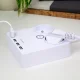 Huslog ilgintuvas su 2 lizdais ir 4 USB jungtimis, 1.5 m, baltas