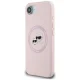Karl Lagerfeld Silicone Karl&Choupette Heads MagSafe dėklas iPhone 16e, rožinis