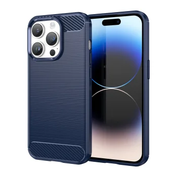 Dėklas „Carbon“, skirtas „iPhone 14 Pro Max“, mėlynas