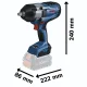 Akumuliatorinis smūginis veržliasukis Bosch GDS 18V-1000 Professional, 1/2\", 2x 8.0 Ah