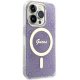 Guess dėklas iPhone 14 Pro su 4G MagSafe, violetinis