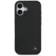 Mercedes dėklas iPhone 17 telefonui Leather Large Laurel Leave MagSafe, juodas