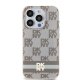 DKNY dėklas iPhone 15 Pro Max su MagSafe IML Checkered Mono Pattern, rožinis