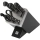 Peilių bloko rinkinys ZWILLING Gourmet 7 dalių, savaime galandantis, juodas