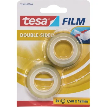 Dvipusė lipni juosta Tesa tesafilm 7.5 m x 12 mm su dozatoriumi, 2 vnt., skaidri