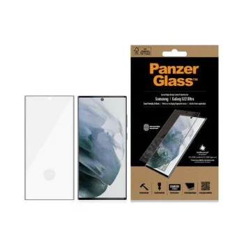 PanzerGlass E2E Microfracture Protective Glass for Samsung Galaxy S22 Ultra, Black Frame
