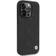 BMW Leather Quilted dėklas iPhone 14 Pro, juodas