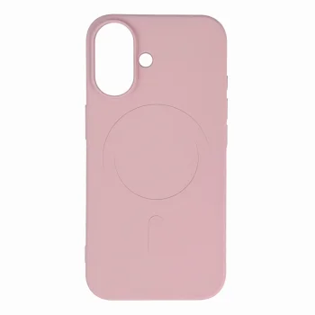 Liquid Silicone dėklas su MagSafe skirtas iPhone 16e / 17e, rožinis