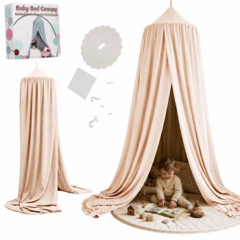 Kids Bed Canopy / Hanging Tent, Beige