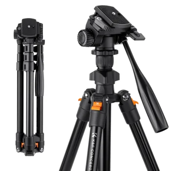 K&F Concept K234A0 vaizdo trikojis su 3D galvute ir telefono laikikliu