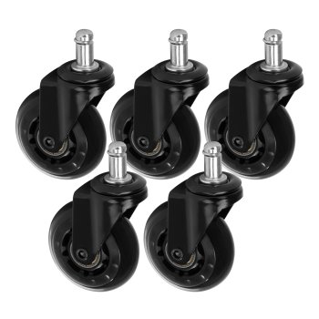 Kėdės ratukų rinkinys Activeshop Roll Speed, 11x21 mm, juodi, 5 vnt.