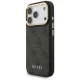 Guess 4G dėklas su MagSafe pinigine iPhone 17 Pro, juodas