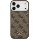 Guess MagSafe 4G PU Leather Case dėklas, skirtas iPhone 17 Pro Max, rudas