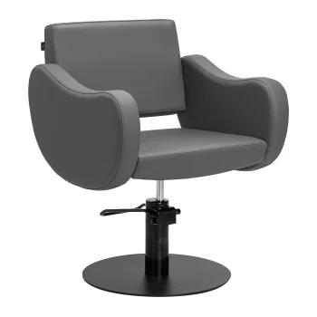 Hairdressing Chair Gabbiano Sewilla Grey with Black Base
