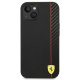 Ferrari dėklas iPhone 14 Plus telefonui On Track Stripe Carbon, juodas