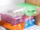 Stackable Shoe Storage Boxes, 10 Pack Clear Plastic Organizer, Multicolor