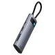 Baseus Metal Gleam 7in1 HDMI 4K 60Hz USB-C Hub / 3x USB 3.0 / USB-C PD / SD / microSD - Gray