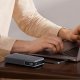 Cuktech 20000mAh išorinė baterija su integruotu USB-C laidu, pilka