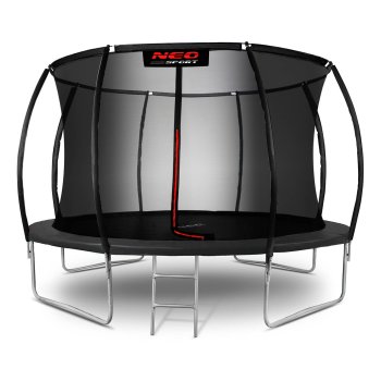 Neo-Sport NS-12C231 sodo batutas su vidiniu tinklu, 374 cm, juodas