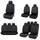 A set of Universal Eco Leather Car Seat Covers, Black
