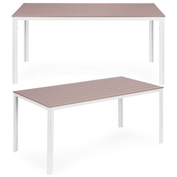 Sodo stalas 6 asmenims Multigarden 144440, 156x78 cm, smėlio ir baltas