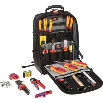 Knipex Modular X18 Electric įrankių kuprinė su įrankiais, 18 l, juoda