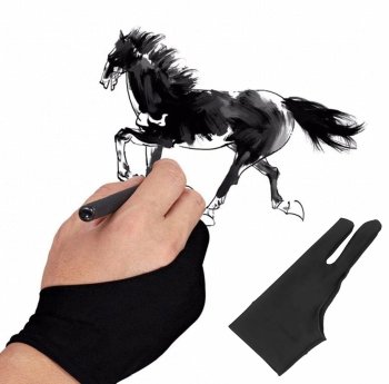 Drawing Glove for Graphics Tablets, Black