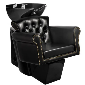 Gabbiano Berlin Hairdressing Wash Unit with Black Bowl, Black