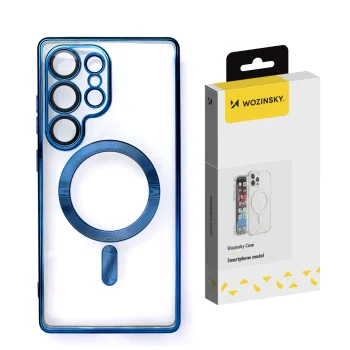 Wozinsky Electroplated Case with MagSafe for Samsung Galaxy S25+, Blue