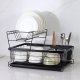 Two-Tier Dish Drying Rack RUHHY Large Kitchen Drainer, Black