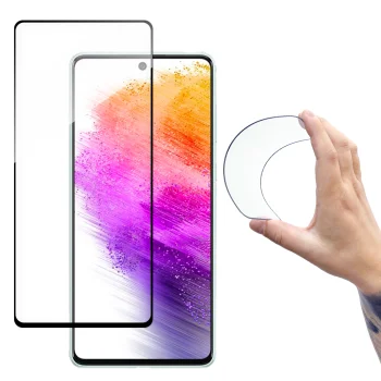 Hibridinis apsauginis stiklas Wozinsky Full Cover Flexi Samsung Galaxy A73, skaidrus