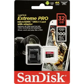 microSDHC atminties kortelė SanDisk Extreme PRO 32 GB SDSQXCG-032G-GN6MA