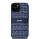 DKNY dėklas iPhone 15 / 14 / 13 telefonui Mono Stripe & Metal Logo, mėlynas