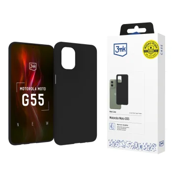 3mk Matt Case for Motorola Moto G55 5G Black