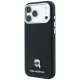 Karl Lagerfeld Grained Karl Head Metal MagSafe dėklas iPhone 18 Pro / 17 Pro, juodas