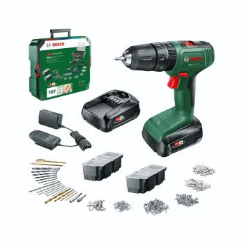 Akumuliatorinis smūginis gręžtuvas-suktuvas Bosch EasyImpact 18V-40, komplektas