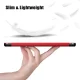 Huawei MatePad T 10s trijų dalių atverčiamas odinis planšetės dėklas, raudonas